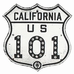 Historic shield for US 101 in California