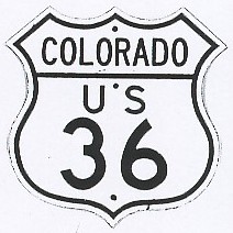 Historic shield for US 36 in Colorado