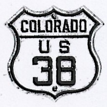 Historic shield for US 38 in Colorado