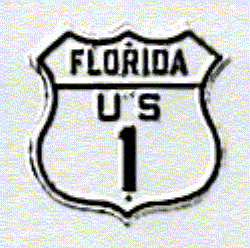 Historic shield for US 1 in Florida