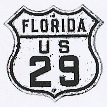 Historic shield for US 29 in Florida