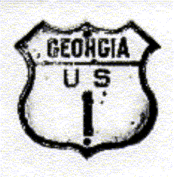 Historic shield for US 1 in Georgia
