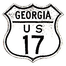 Historic shield for US 17 in Georgia