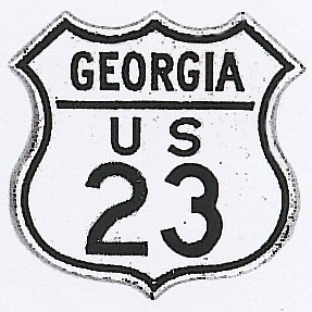 Historic shield for US 23 in Georgia