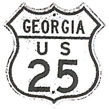 Historic shield for US 25 in Georgia