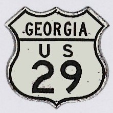 Historic shield for US 29 in Georgia