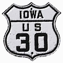 Historic shield for US 30 in Iowa