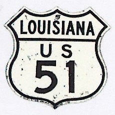 Historic shield for US 51 in Louisiana