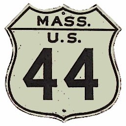 Historic shield for US 44 in Massachusetts