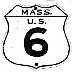 Historic shield for US 6 in Massachusetts