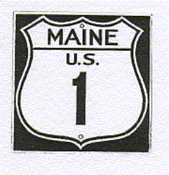 Historic shield for US 1 in Maine