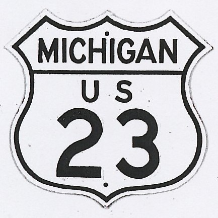 Historic shield for US 23 in Michigan