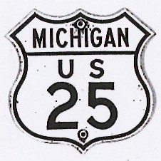 Historic shield for US 25 in Michigan