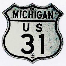 Historic shield for US 31 in Michigan