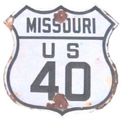Historic shield for US 40 in Missouri