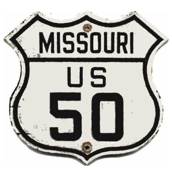 Historic shield for US 50 in Missouri