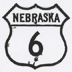 Historic shield for US 6 in Nebraska