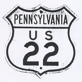 Historic shield for US 22 in Pennsylvania
