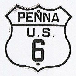 Historic shield for US 6 in Pennsylvania