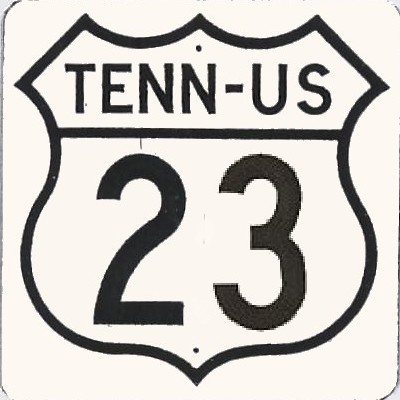 Historic shield for US 23 in Tennessee