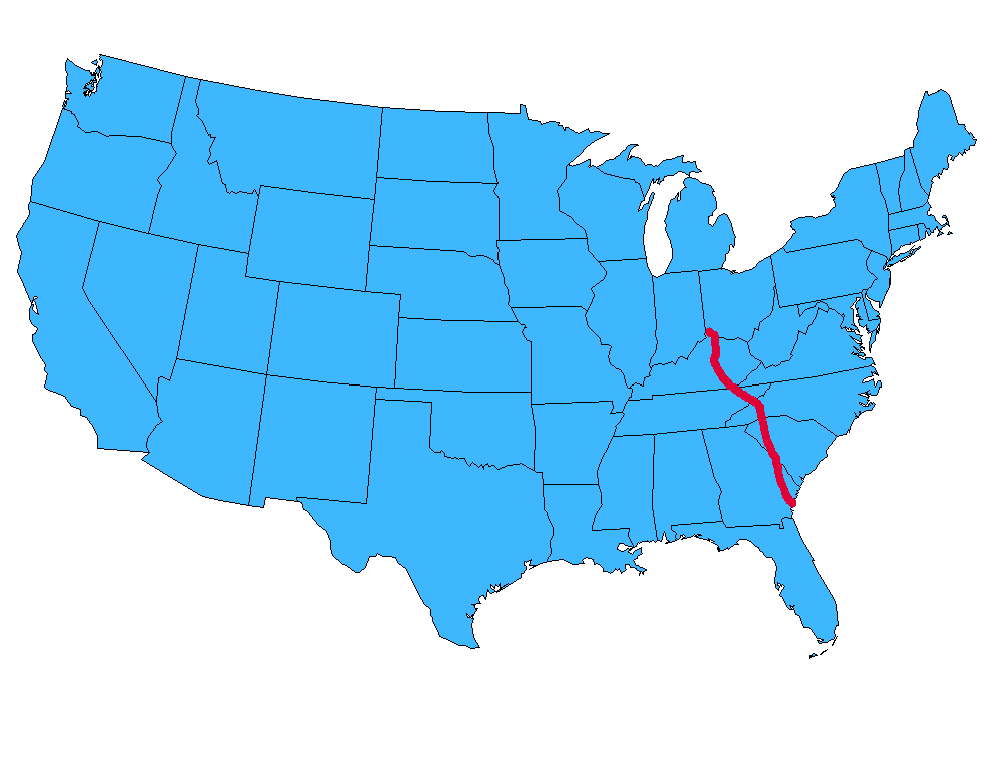 US 25 Map