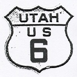 Historic shield for US 6 in Utah