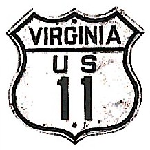 Historic shield for US 11 in Virginia