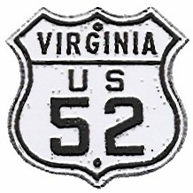 Historic shield for US 52 in Virginia