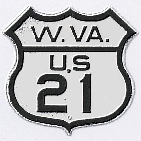 Historic shield for US 21 in West Virginia